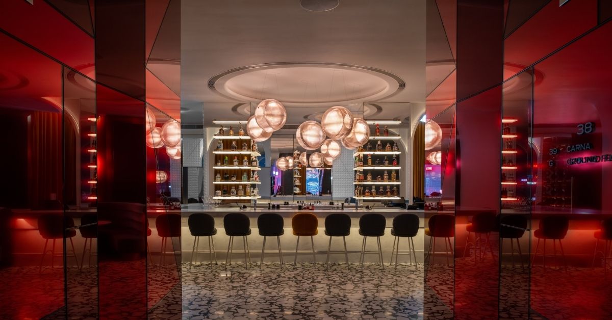 Avoca bar at Mondrian Hong Kong with skyline views and creative cocktails