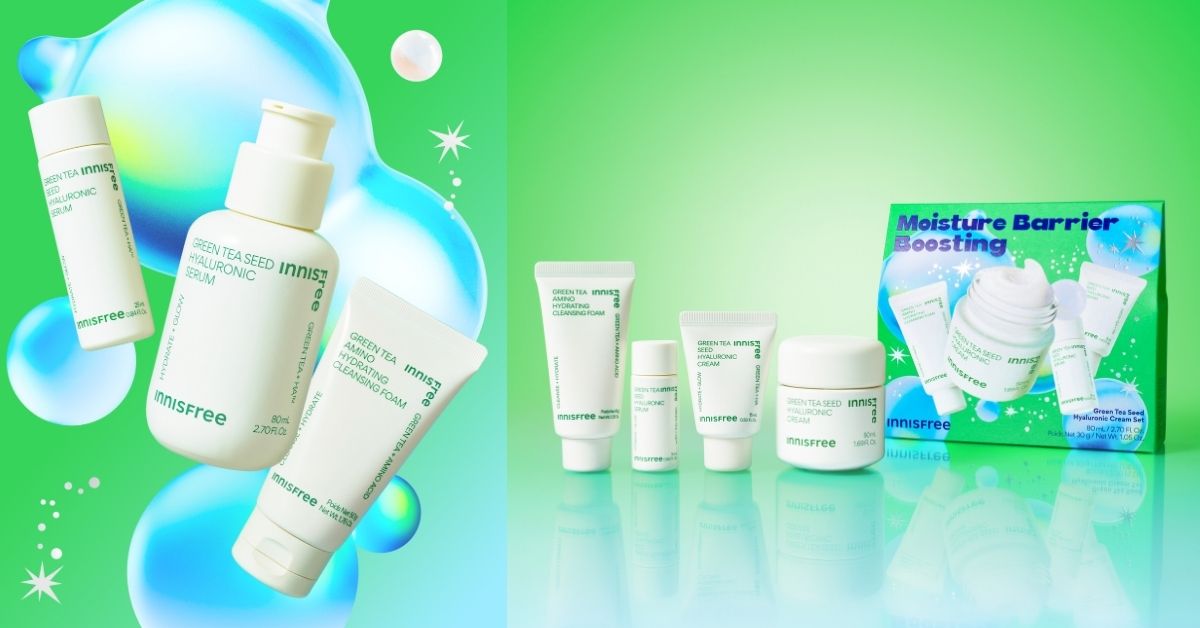 INNISFREE Green Tea Seed Hyaluronic Serum & Cream Sets - Long-Lasting Hydration for All Skin Types
