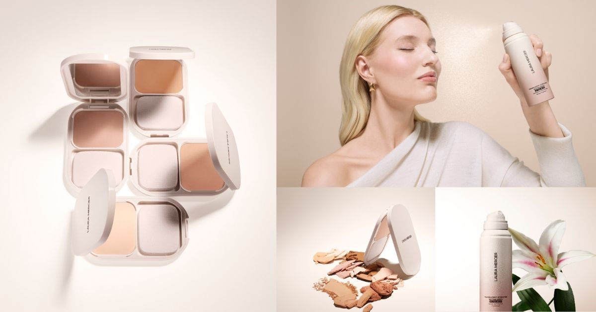 Laura Mercier Real Flawless Feather Matte Powder Foundation and Translucent Hydrating Setting Spray Ultra-Blur