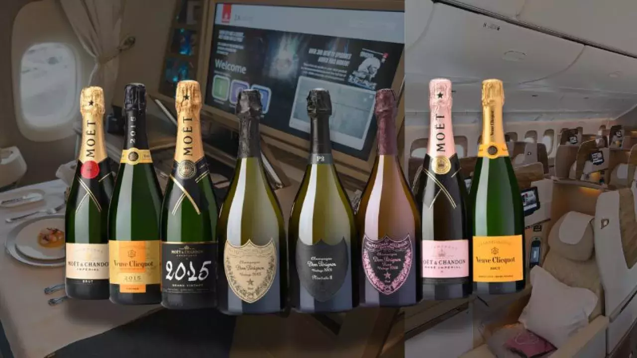 Emirates First Class Flies High with Exclusive Champagne Selection